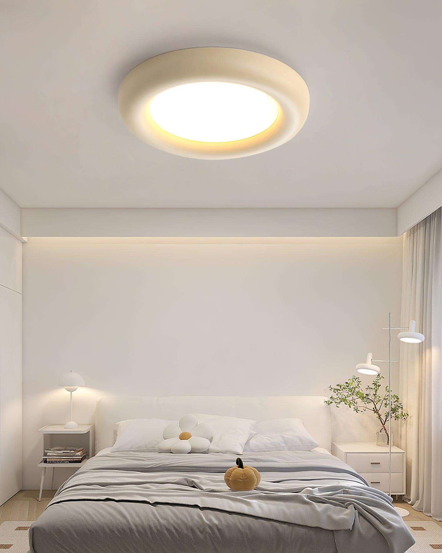 Ceiling Light Beige Flush Mount with Acrylic Canopy Minimalist - Neutralighting