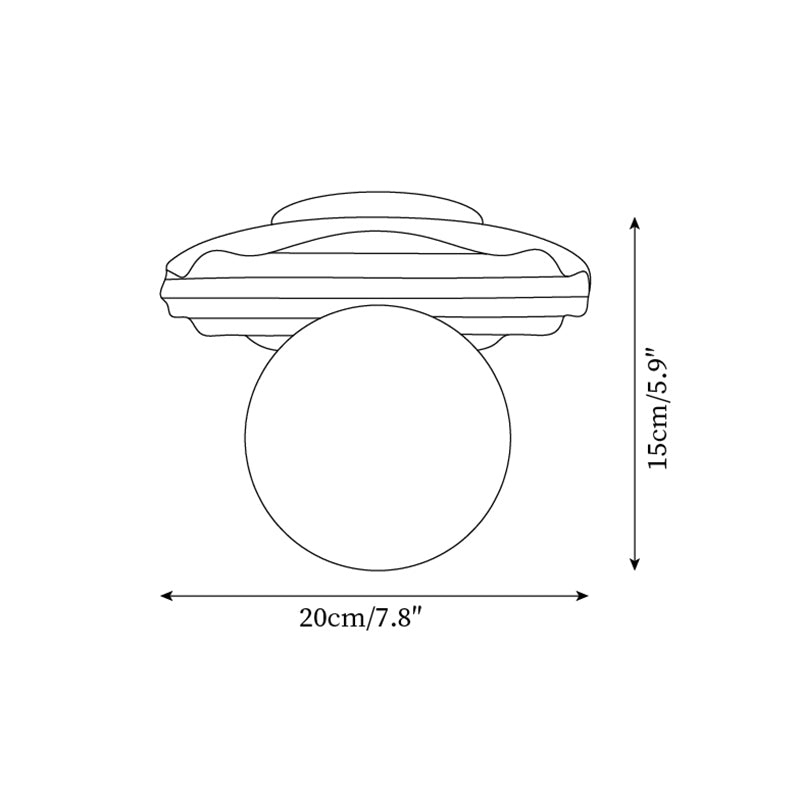 Ritta Ceiling Light Travertine Glass - Neutralighting