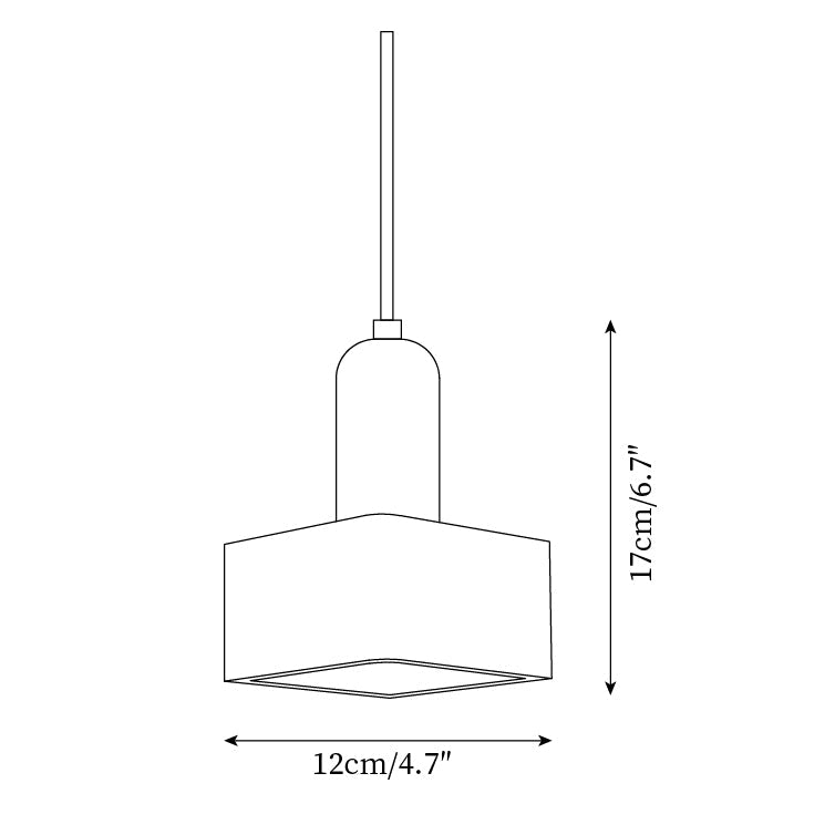 Ritta Square Travertine Pendant Light - Neutralighting