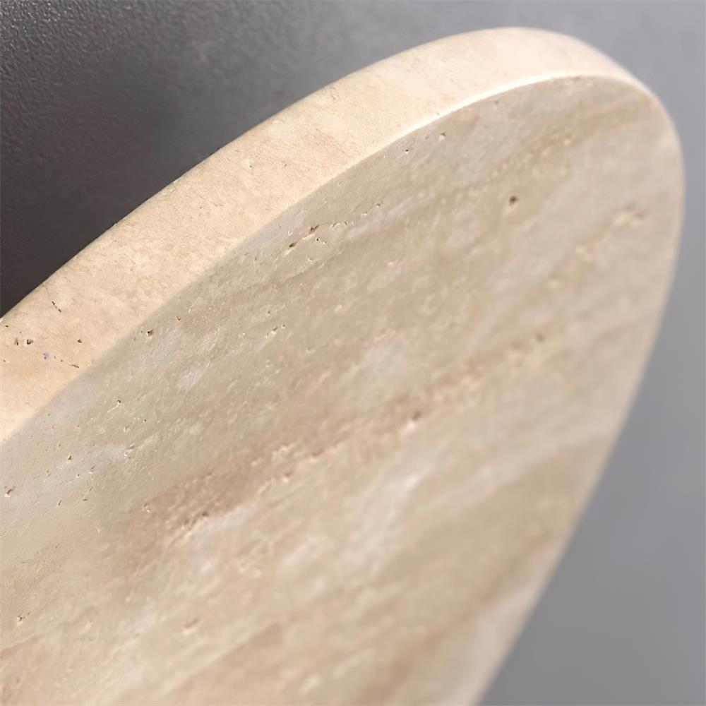 Ceiling Light Travertine Disc with Glass Globe Cozy - Neutralighting