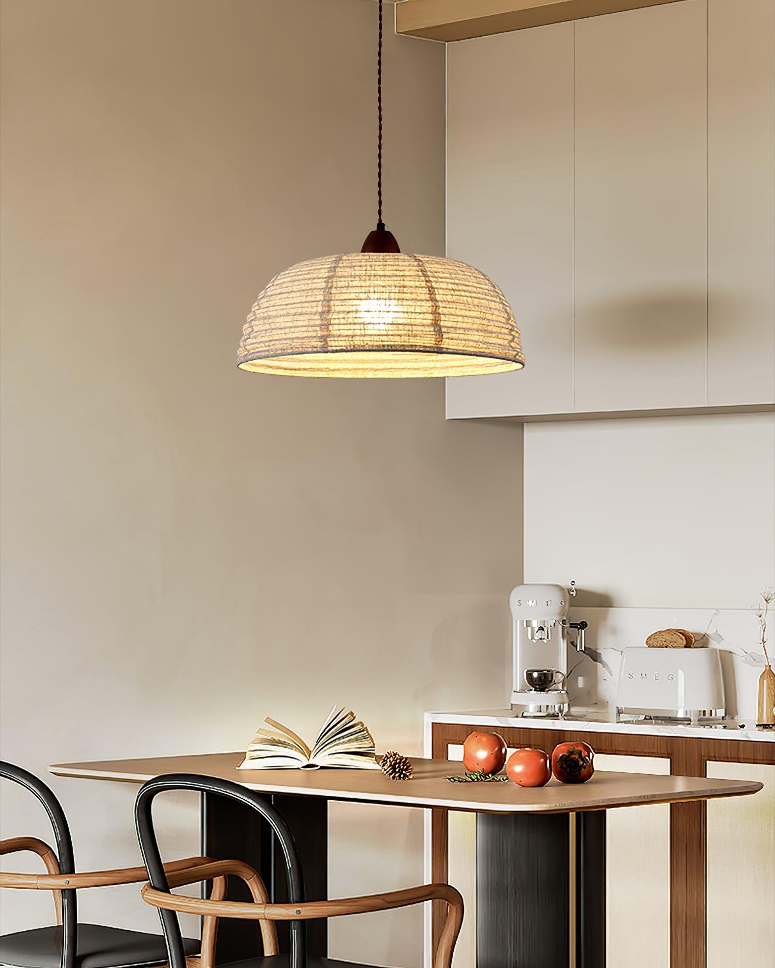 Evano Woven Dome Pendant Light - Neutralighting