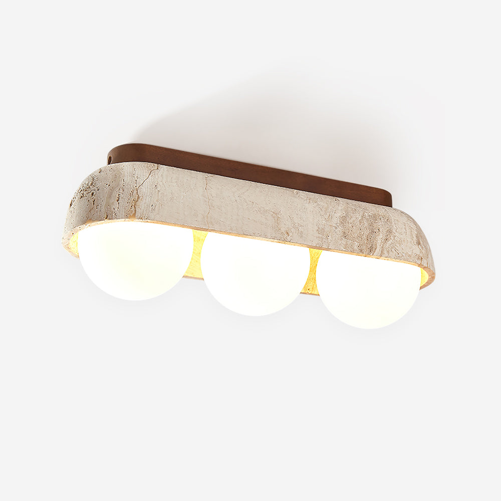 Ritta Ceiling Light Travertine Rectangular - Neutralighting