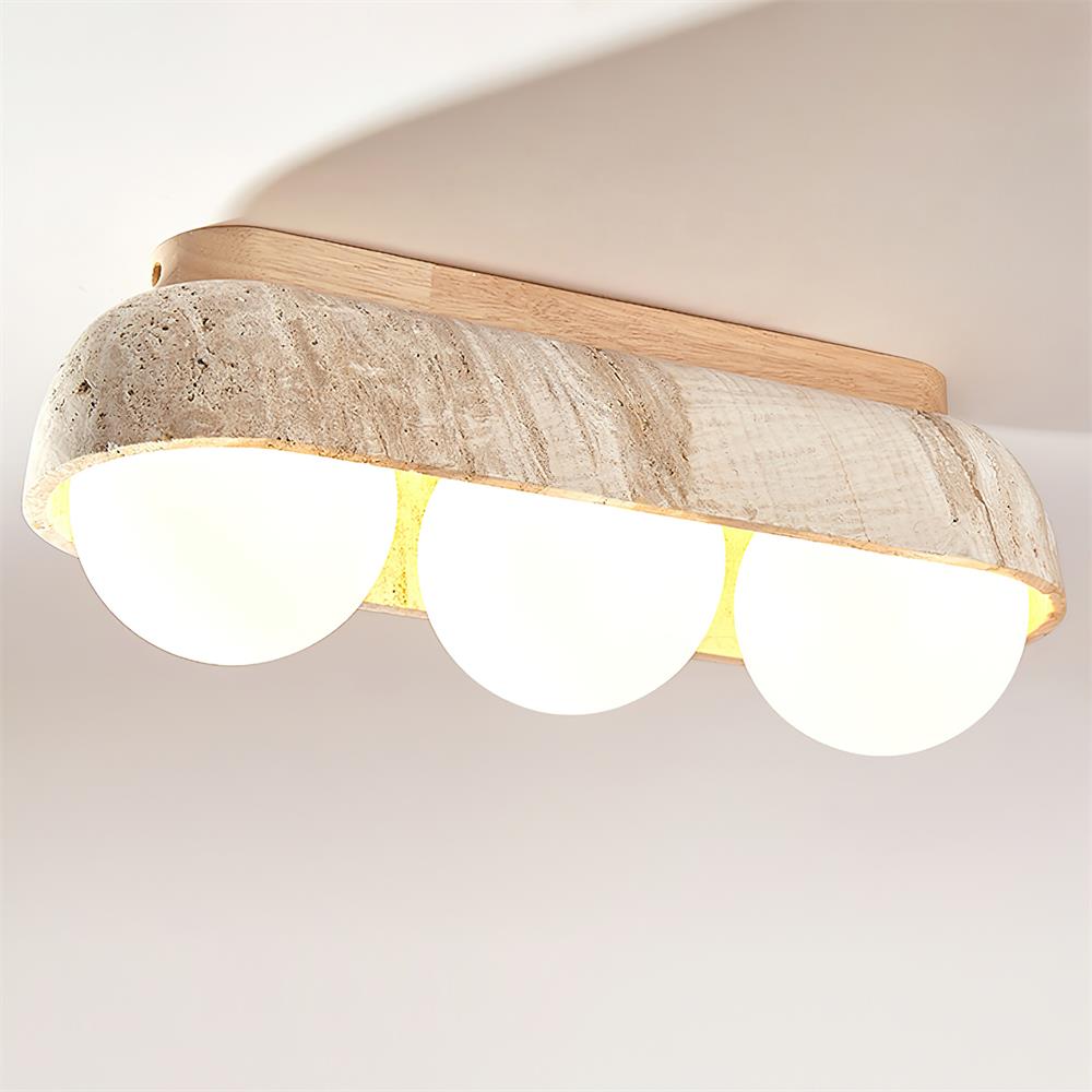 Ritta Ceiling Light Travertine Rectangular - Neutralighting