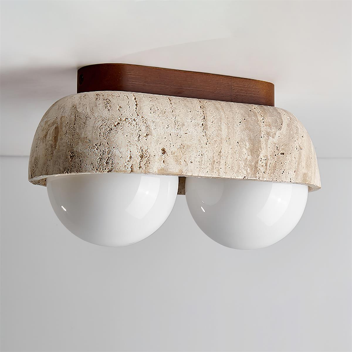 Ritta Ceiling Light Travertine Rectangular - Neutralighting