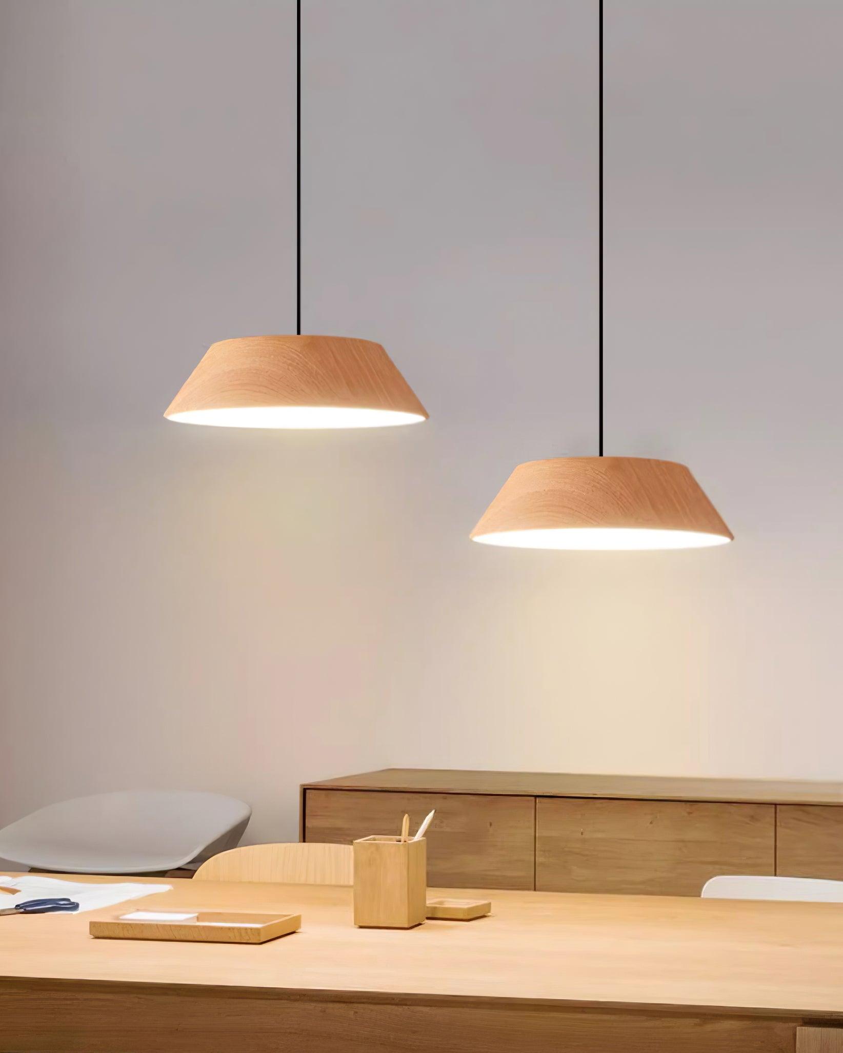 Novain Wood Grain Pendant Light - Neutralighting