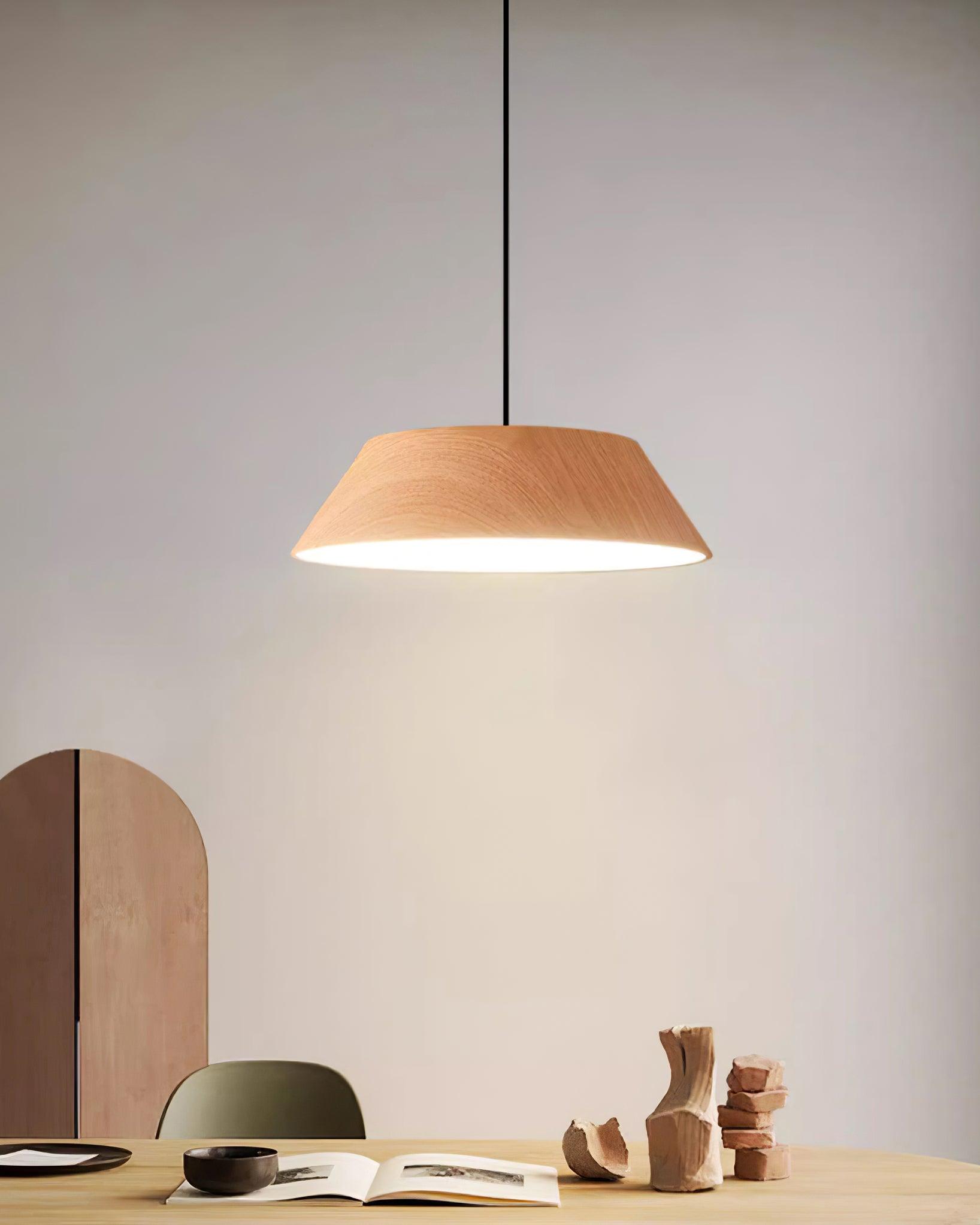 Novain Wood Grain Pendant Light - Neutralighting