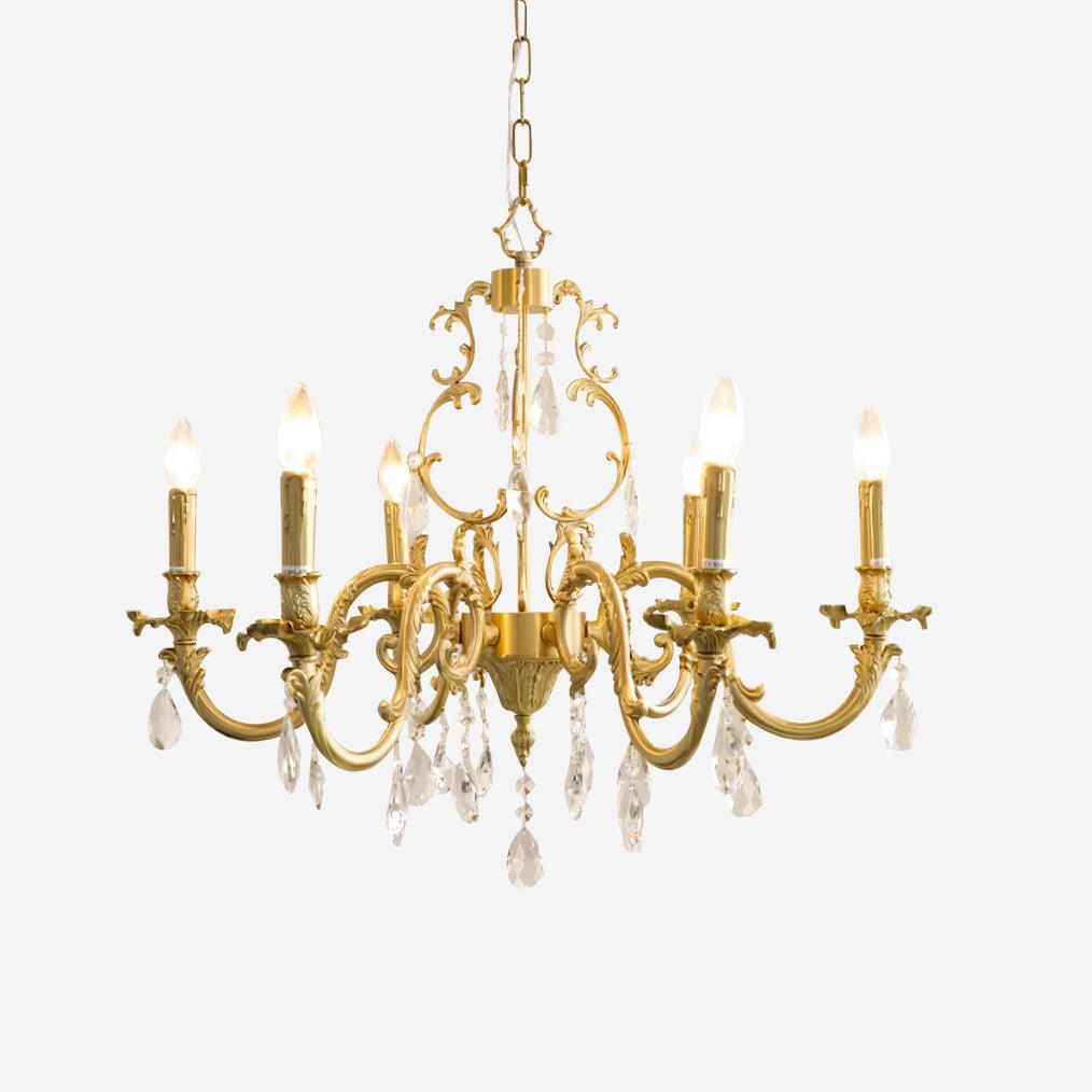 Elvion Classic Brass Crystal Chandelier - Neutralighting