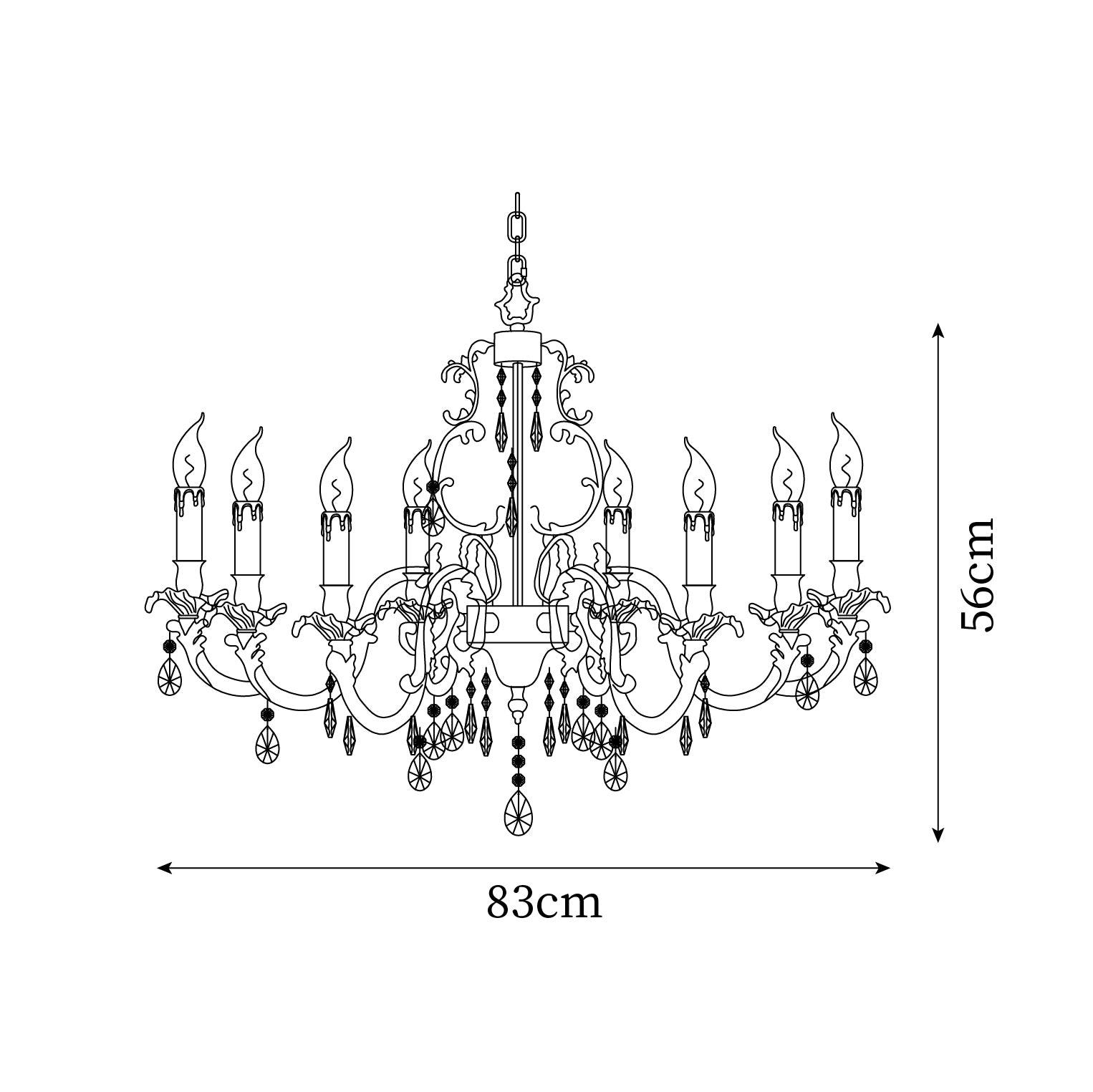 Elvion Classic Brass Crystal Chandelier - Neutralighting