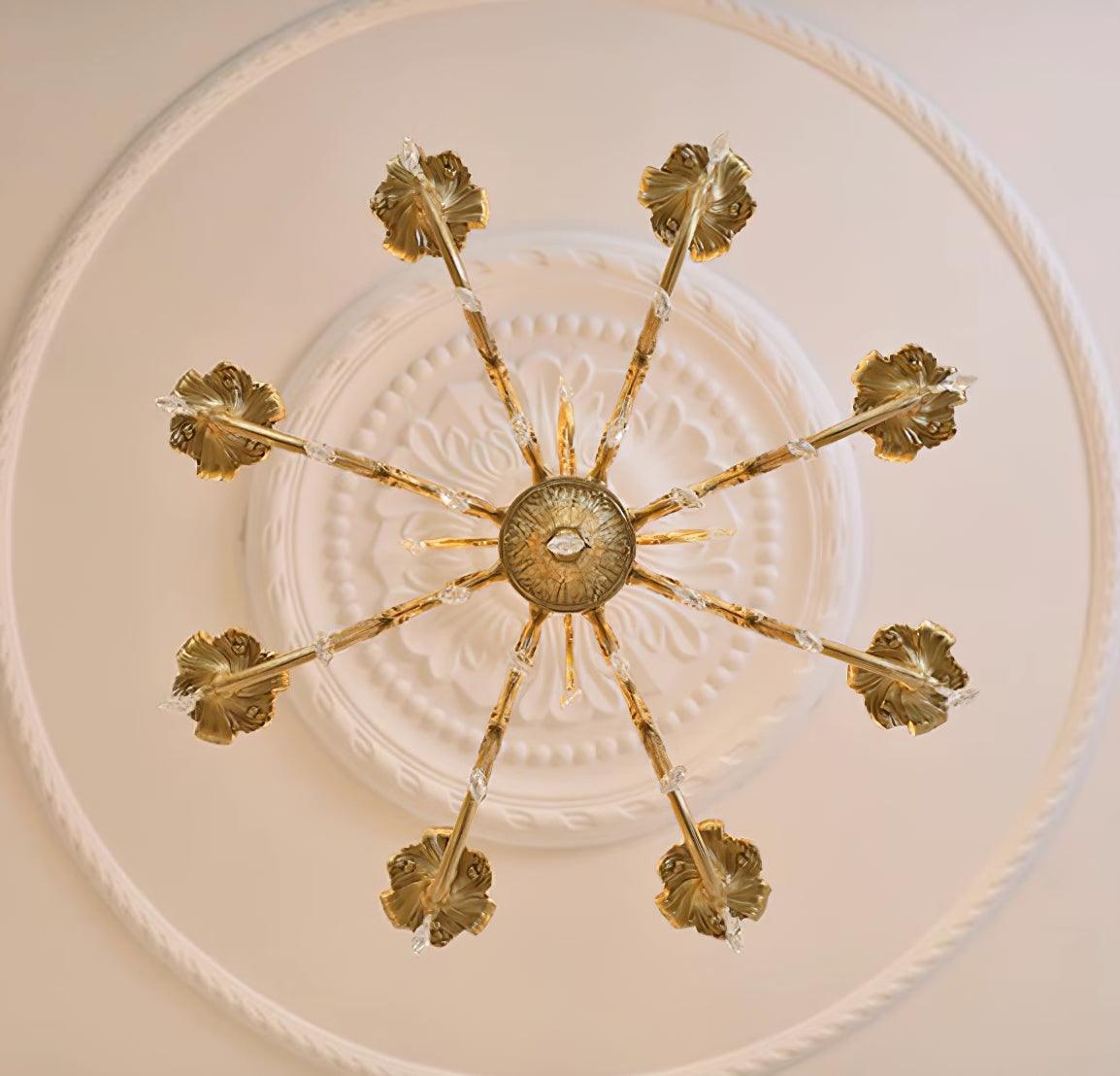 Elvion Classic Brass Crystal Chandelier - Neutralighting