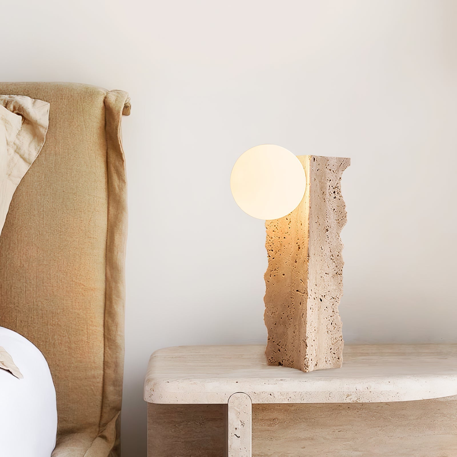 Vyrnora Travertine Slab Table Lamp - Neutralighting