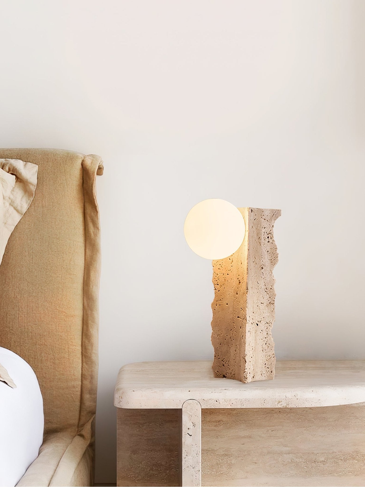 Vyrnora Travertine Slab Table Lamp - Neutralighting