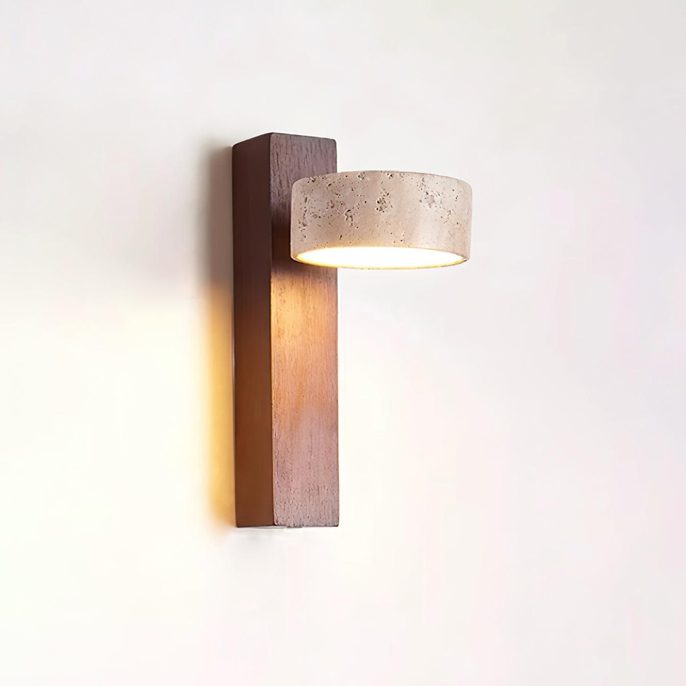 Jovan Wall Light Travertine Wood - Neutralighting