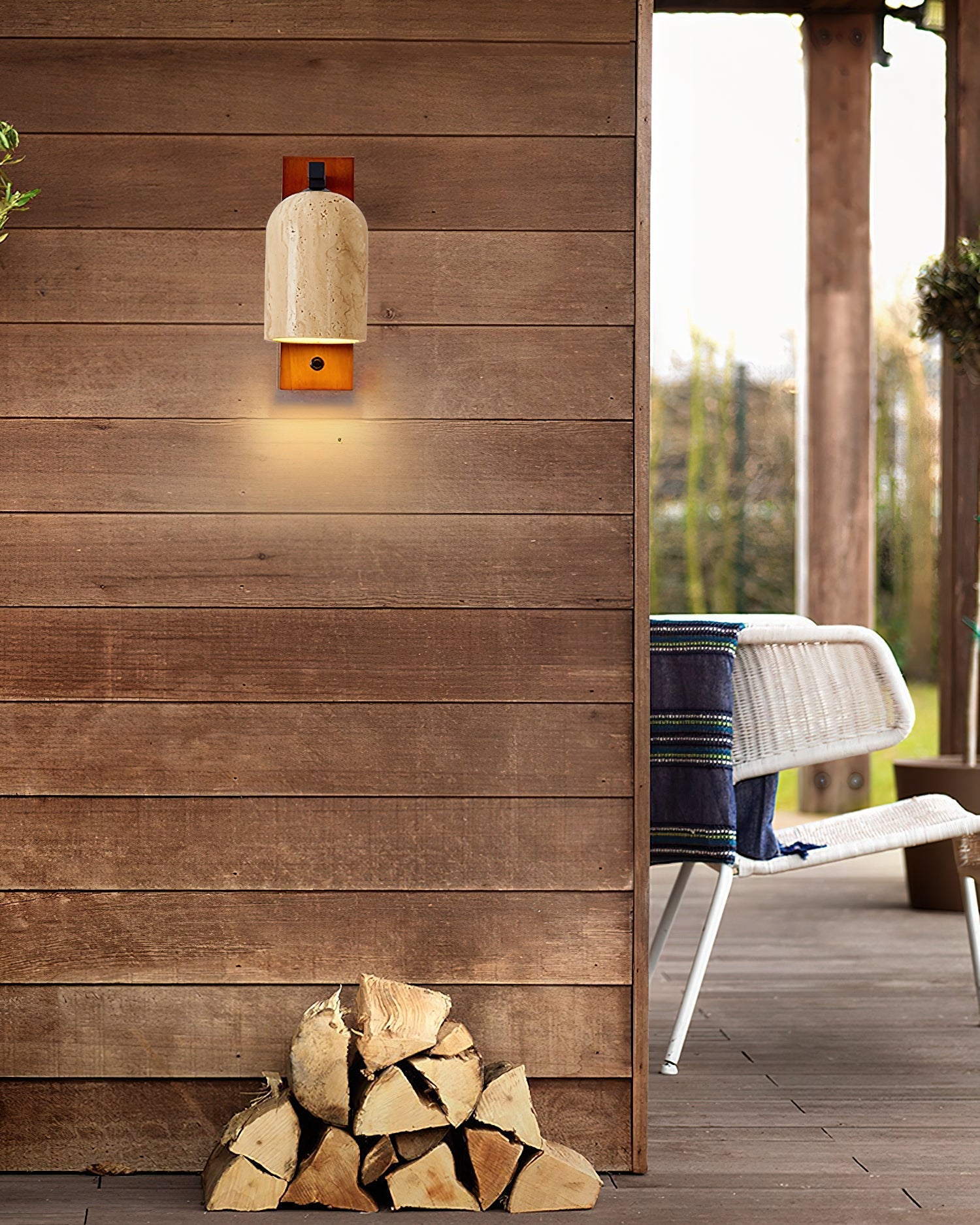 Cole Wall Light Travertine - Neutralighting
