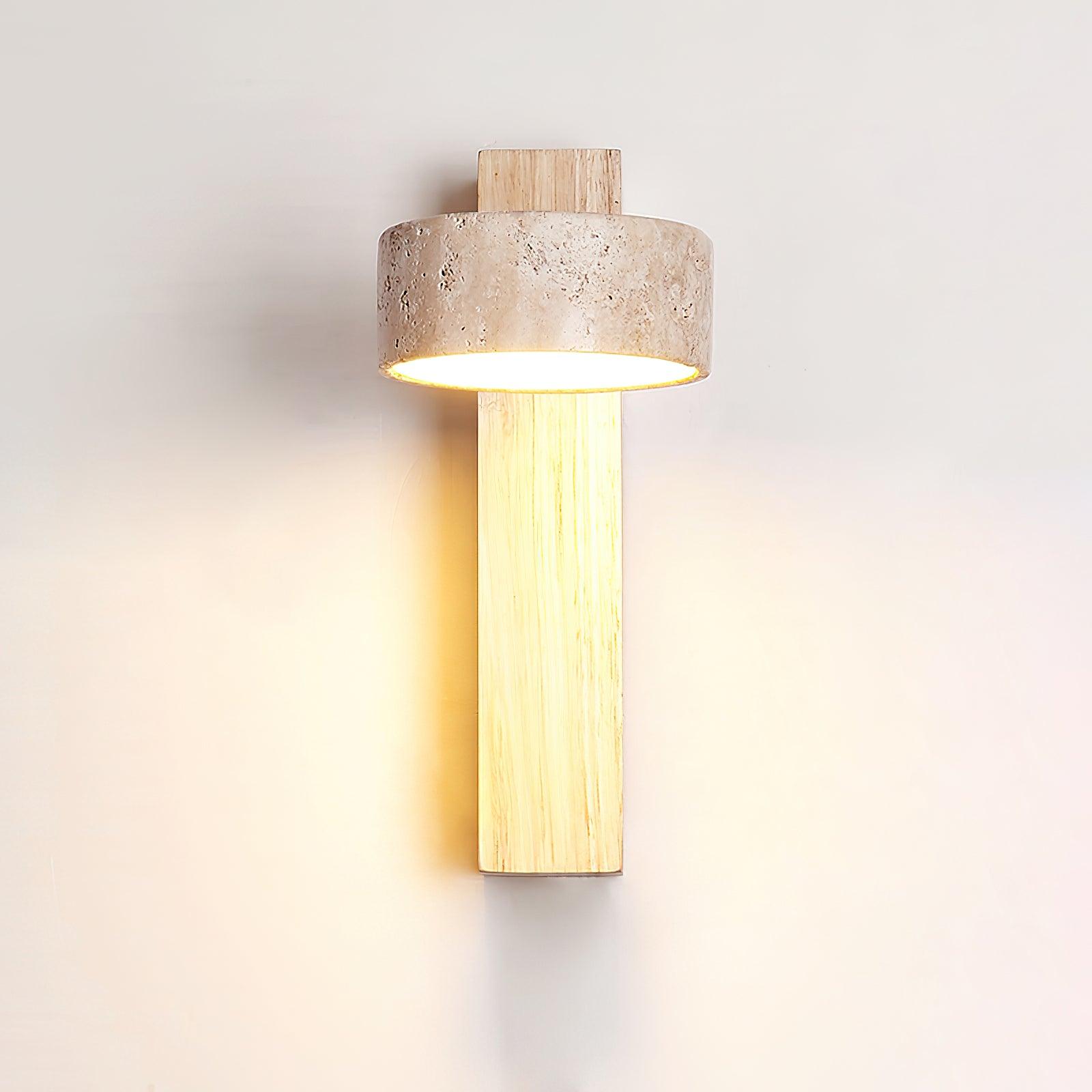 Jovan Wall Light Travertine Wood - Neutralighting