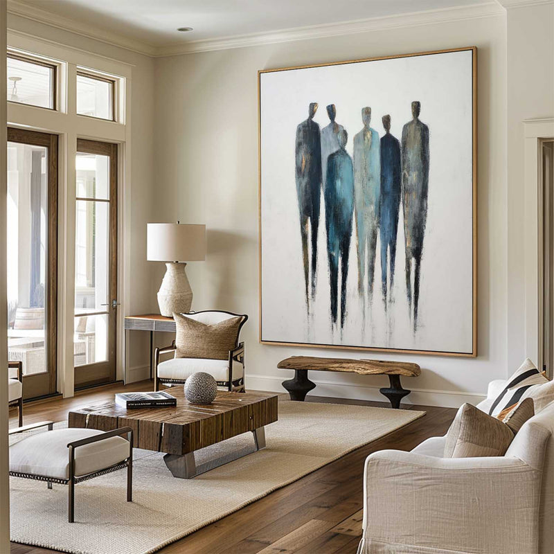 Minimalist Abstract Figures Oil Painting