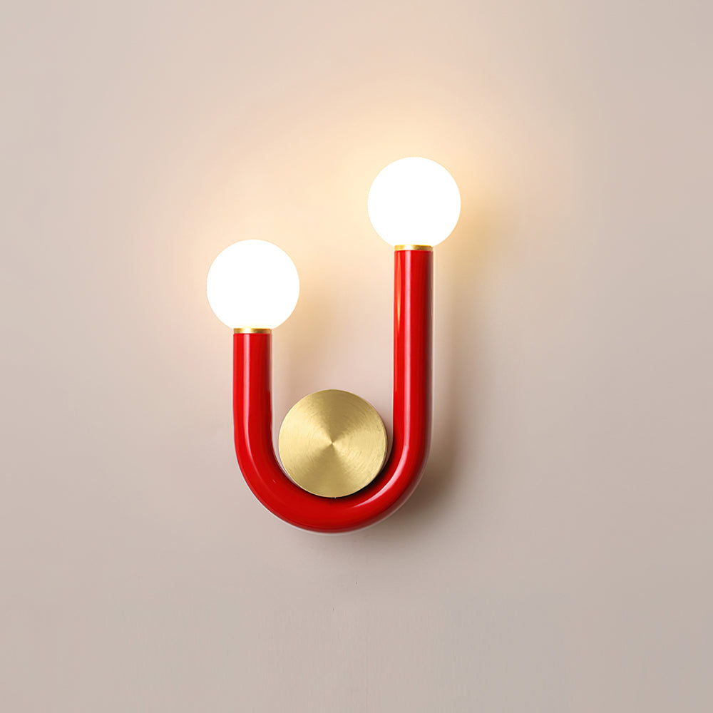 Wall Lamp Metal and Aluminum Acrylic Globe Double Head Contemporary - Neutralighting
