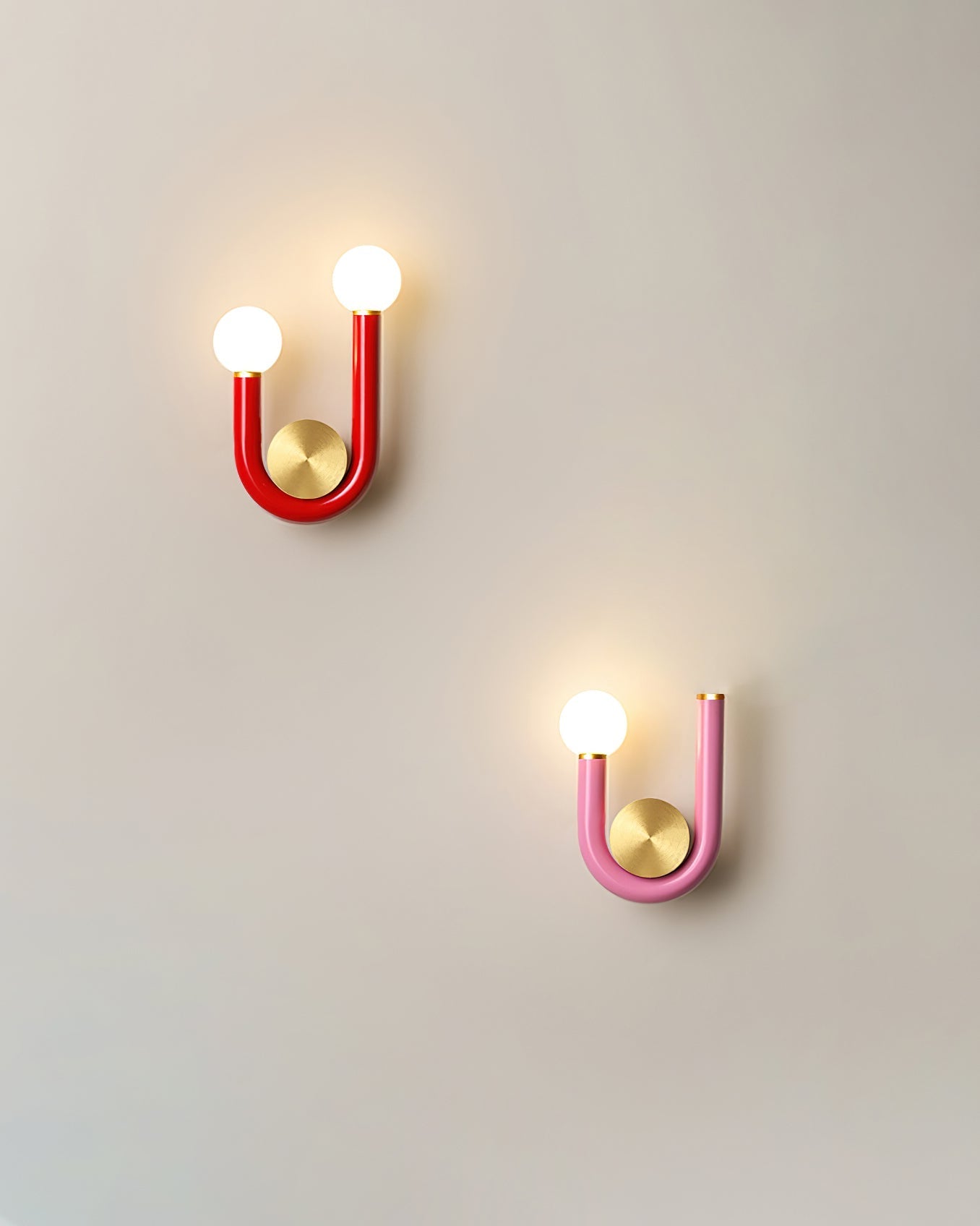 Wall Lamp Metal and Aluminum Acrylic Globe Double Head Contemporary - Neutralighting