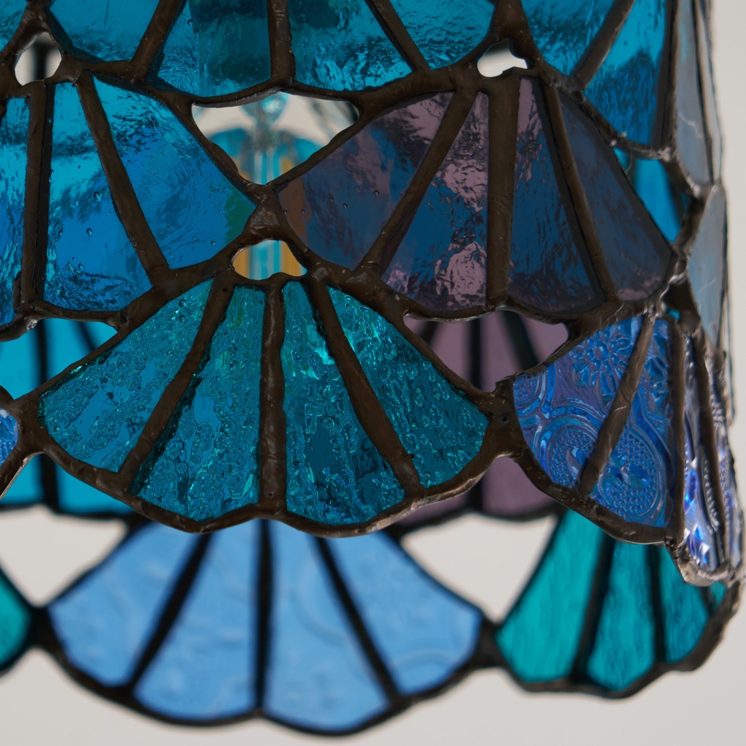 Rosavine Tiffany Stained Glass Semi Flush Mount Light - Neutralighting