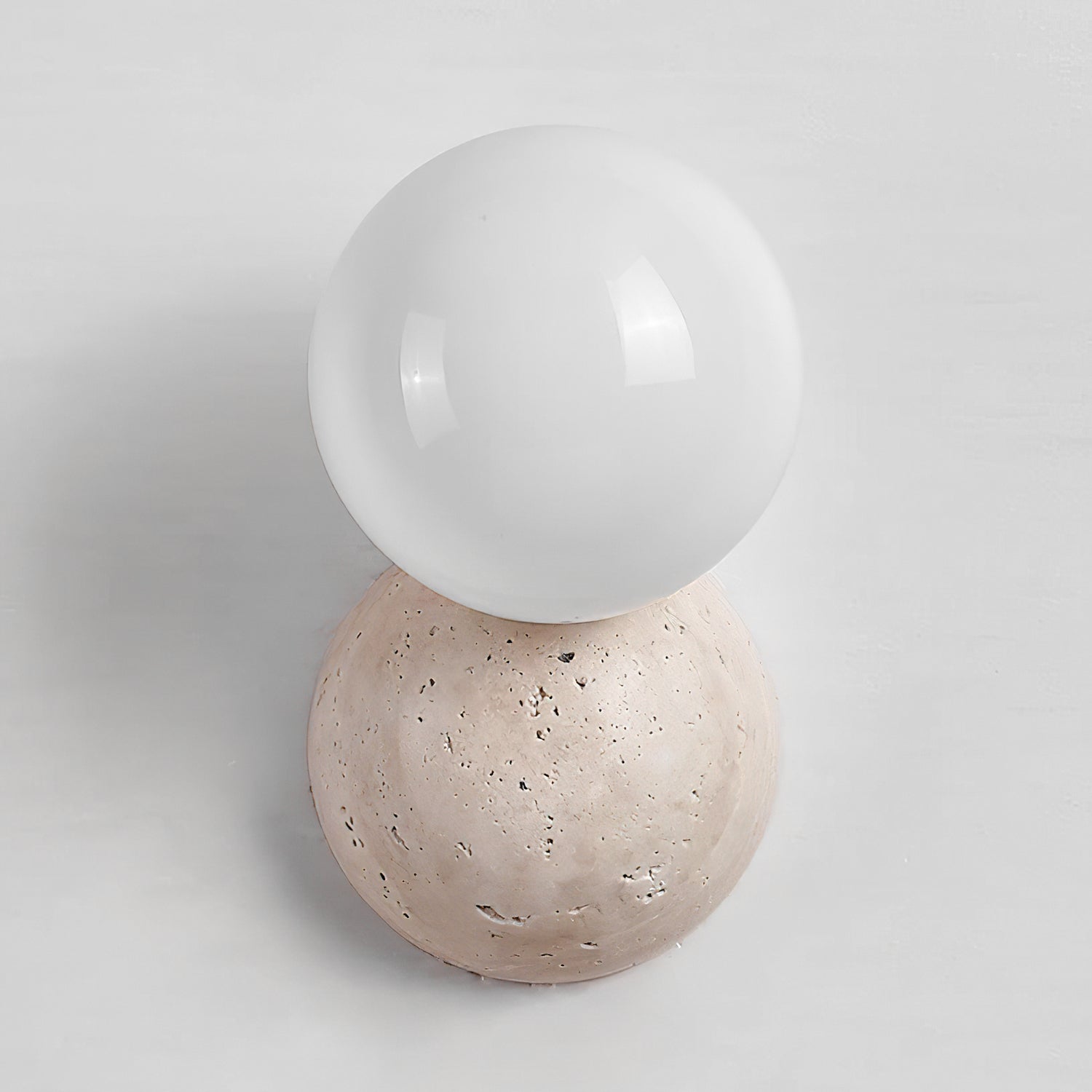 Ritta Wall Lamp Travertine Dual-sphere Design - Neutralighting