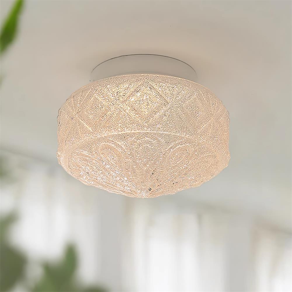 Evale Frosted Glass Flush Mount Ceiling Light - Neutralighting
