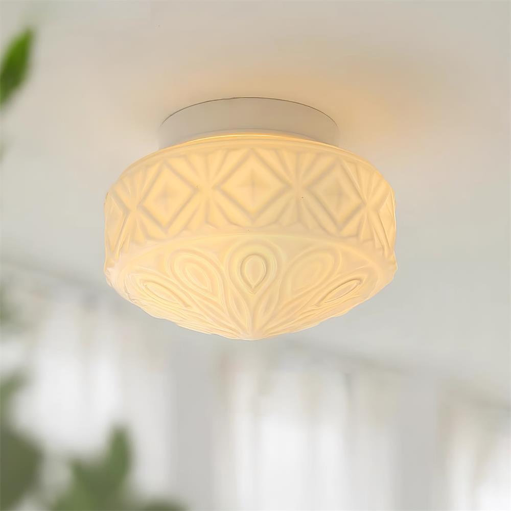 Evale Frosted Glass Flush Mount Ceiling Light - Neutralighting