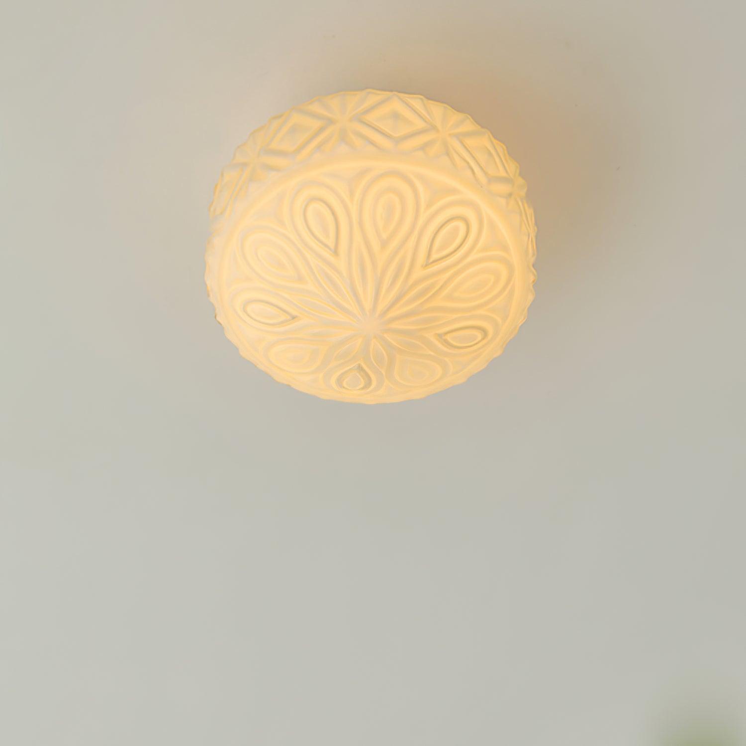 Evale Frosted Glass Flush Mount Ceiling Light - Neutralighting