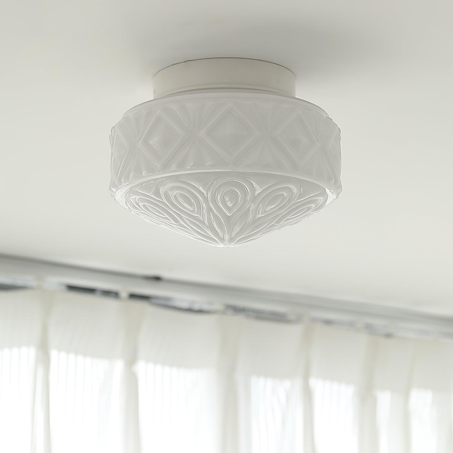 Evale Frosted Glass Flush Mount Ceiling Light - Neutralighting