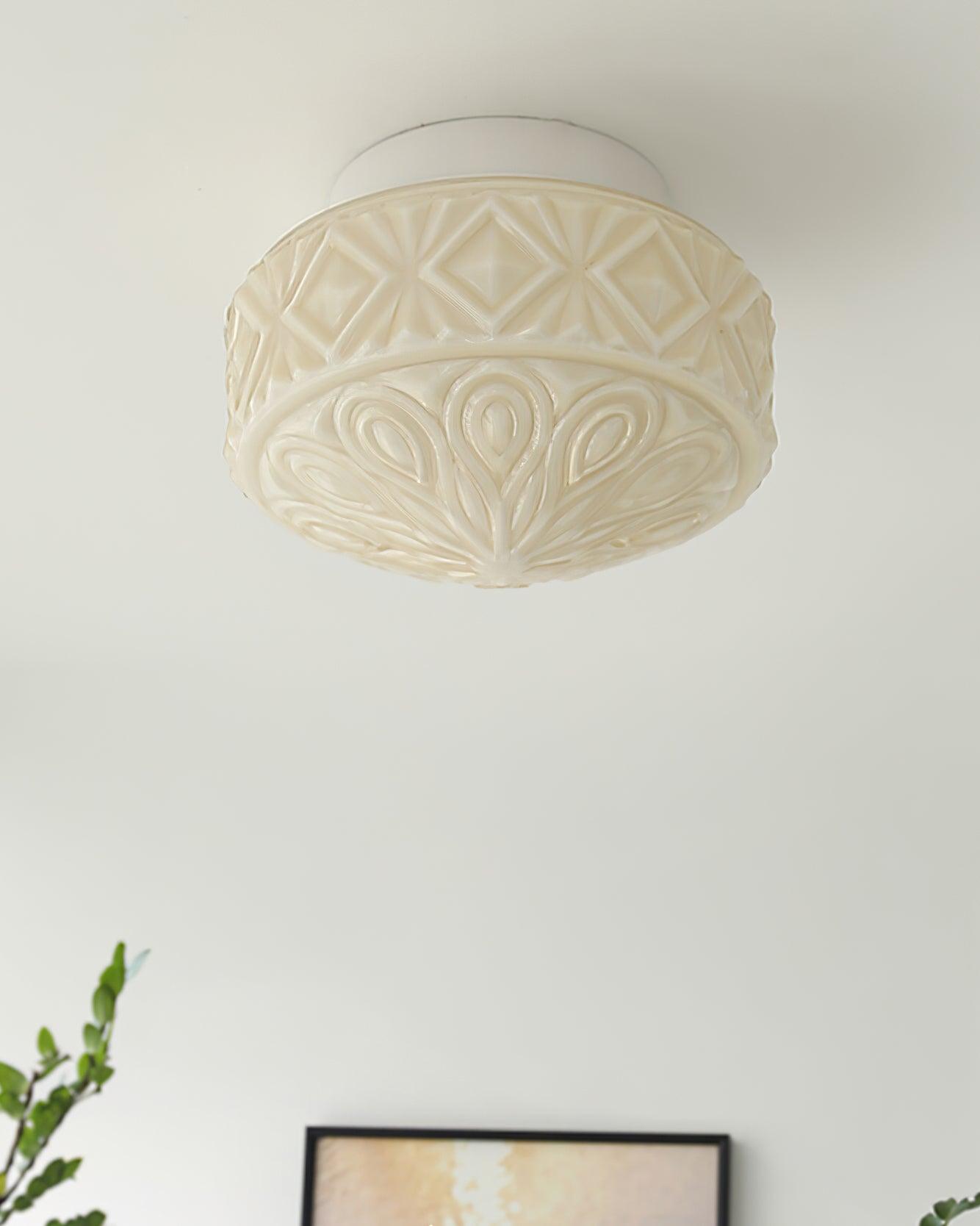 Evale Frosted Glass Flush Mount Ceiling Light - Neutralighting