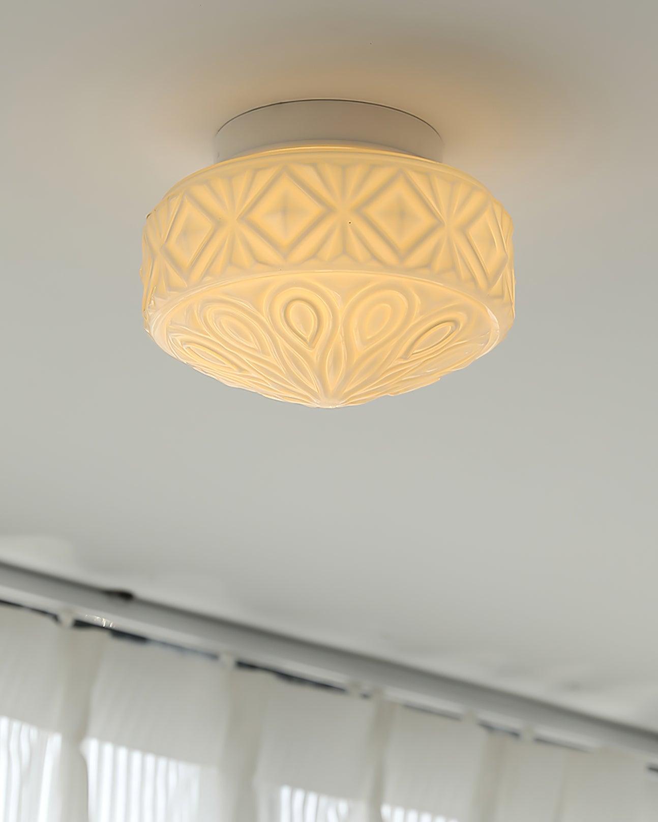 Evale Frosted Glass Flush Mount Ceiling Light - Neutralighting