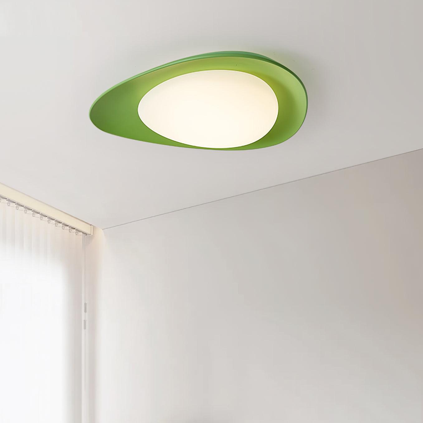 Blex Ceiling Lamp Green&Beige Pebble Shape - Neutralighting