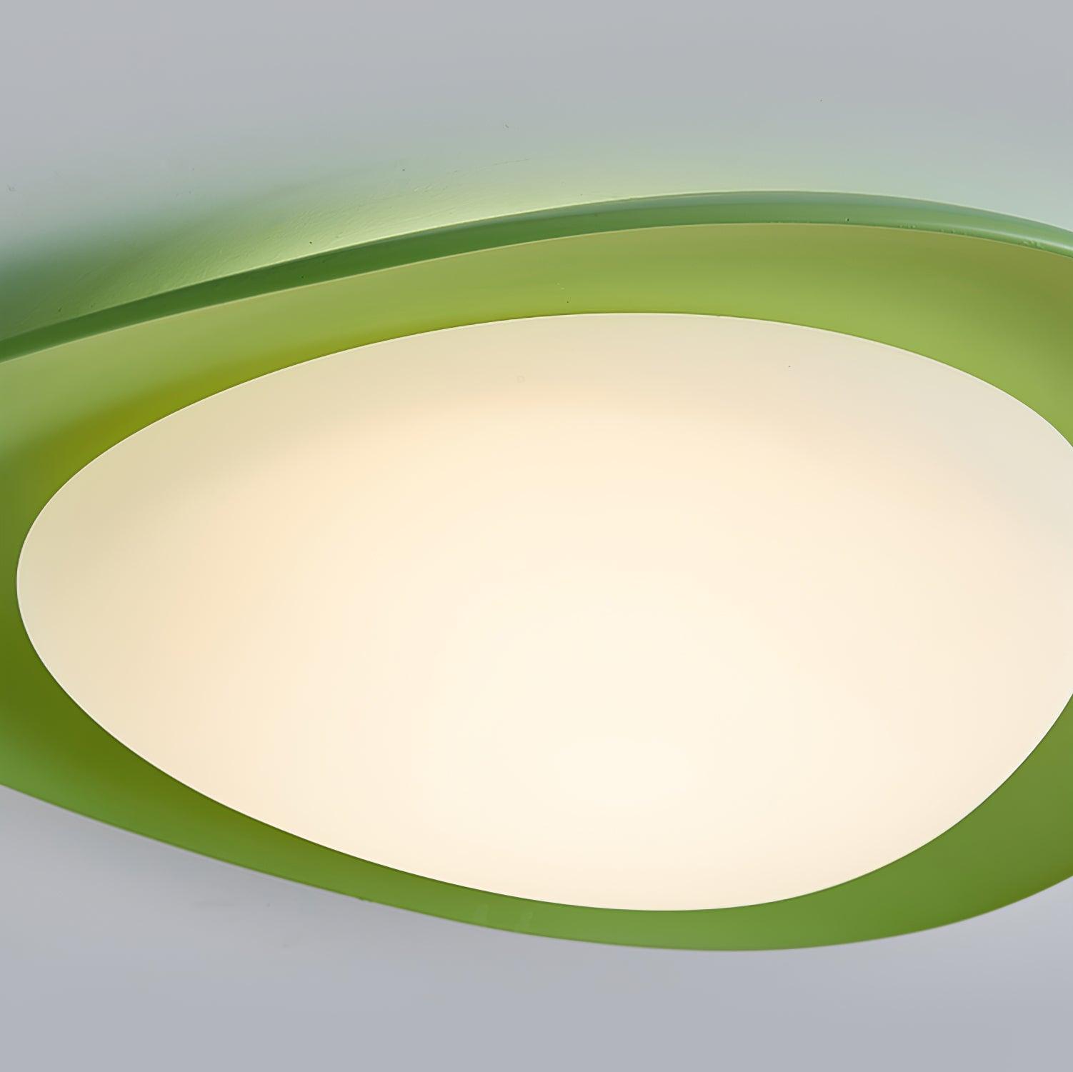 Blex Ceiling Lamp Green&Beige Pebble Shape - Neutralighting