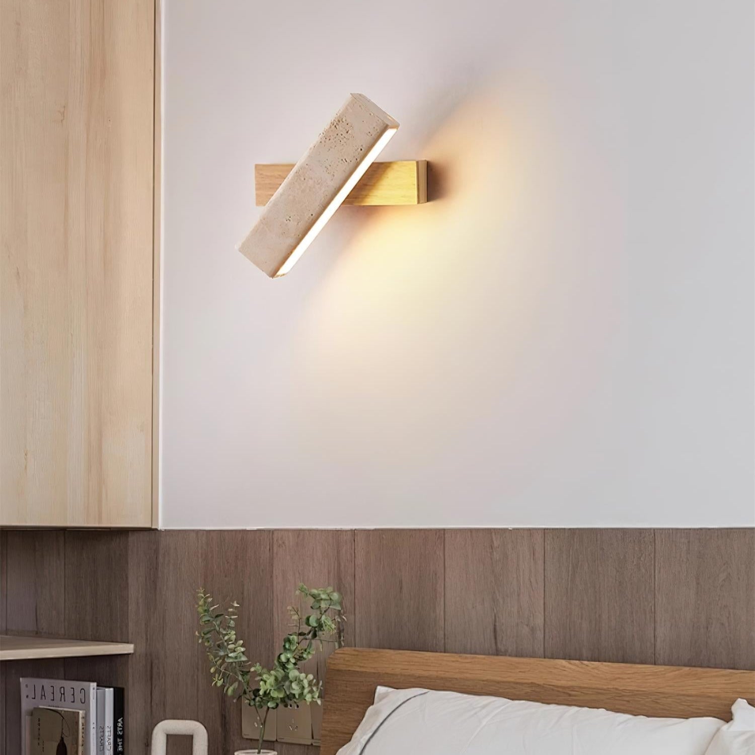 Orbit Travertine Rotating Wall Lamp - Neutralighting