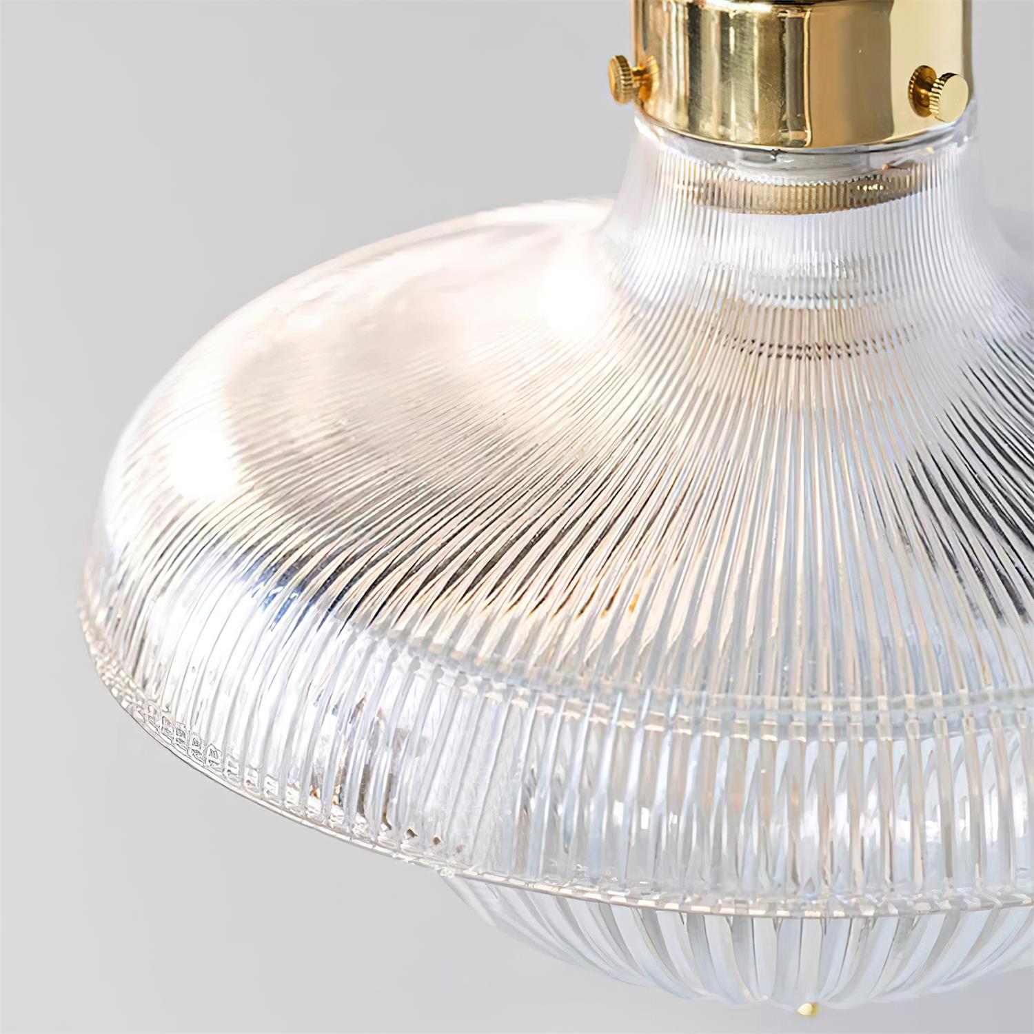 Orvel Clear Ribbed Glass Pendant Light - Neutralighting