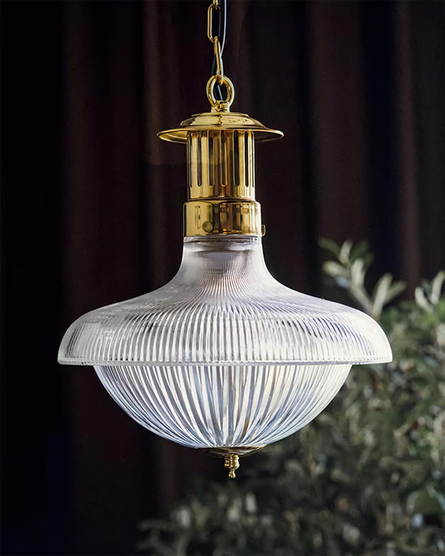 Orvel Clear Ribbed Glass Pendant Light - Neutralighting