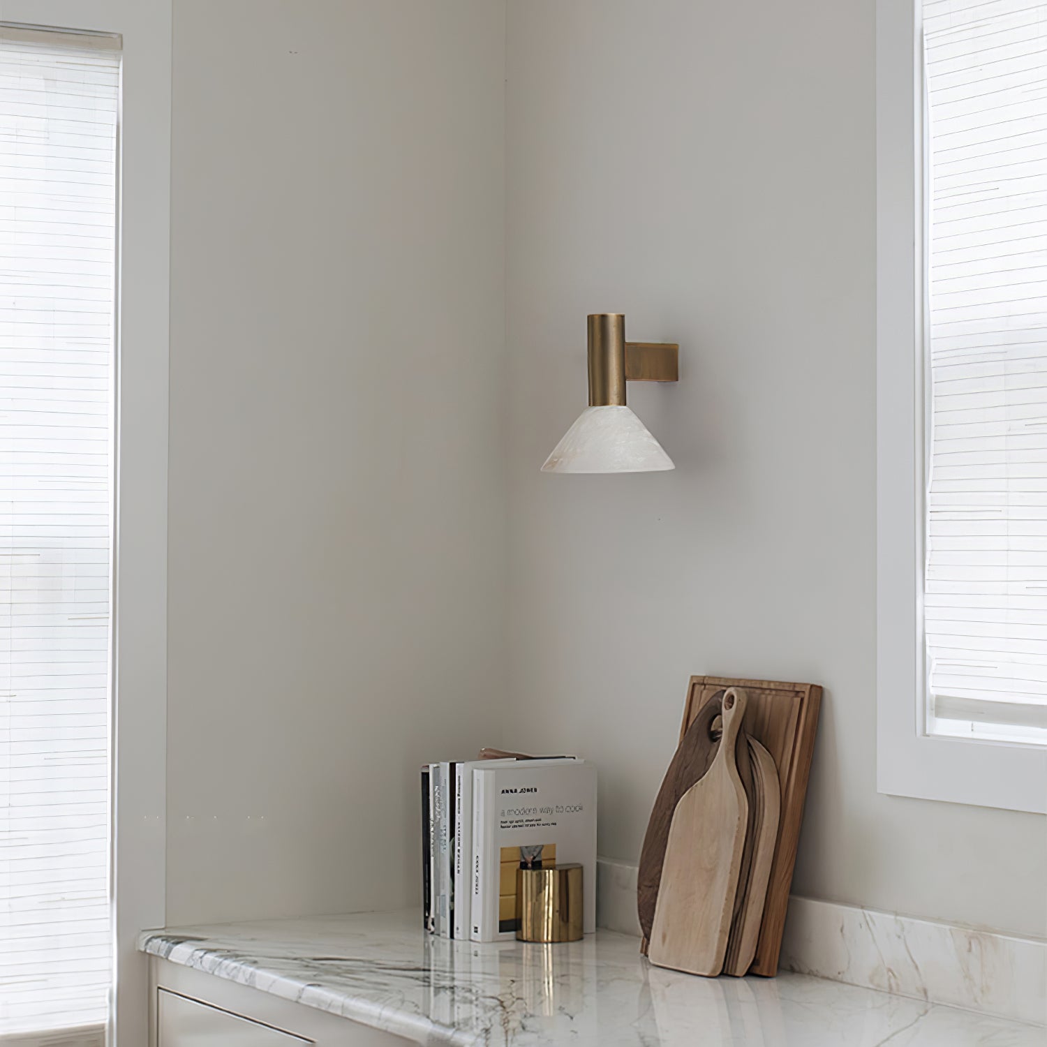 Eurnoria Cone Alabaster Wall Light - Neutralighting