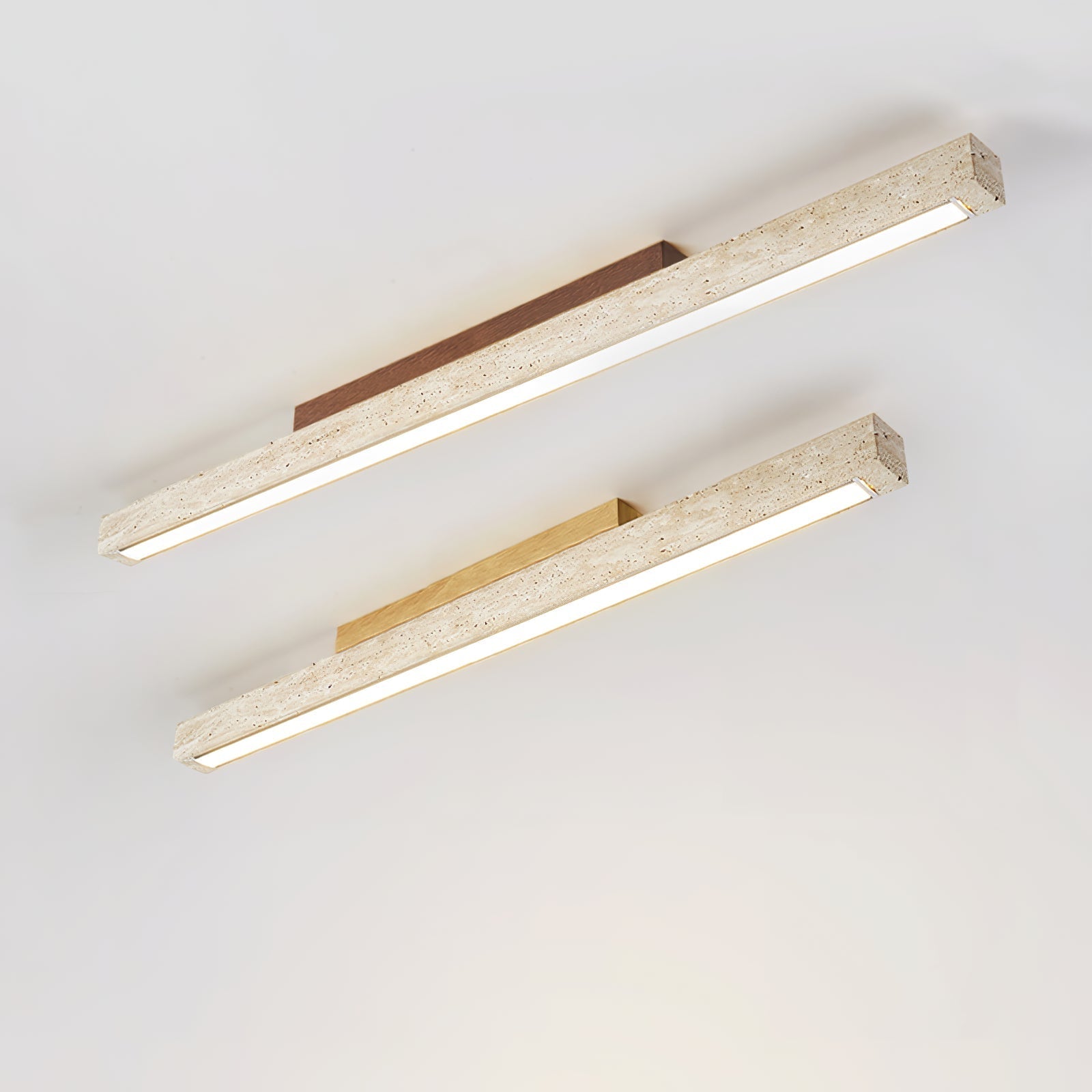 Orvenarae Minimalist Travertine Linear Ceiling Light - Neutralighting