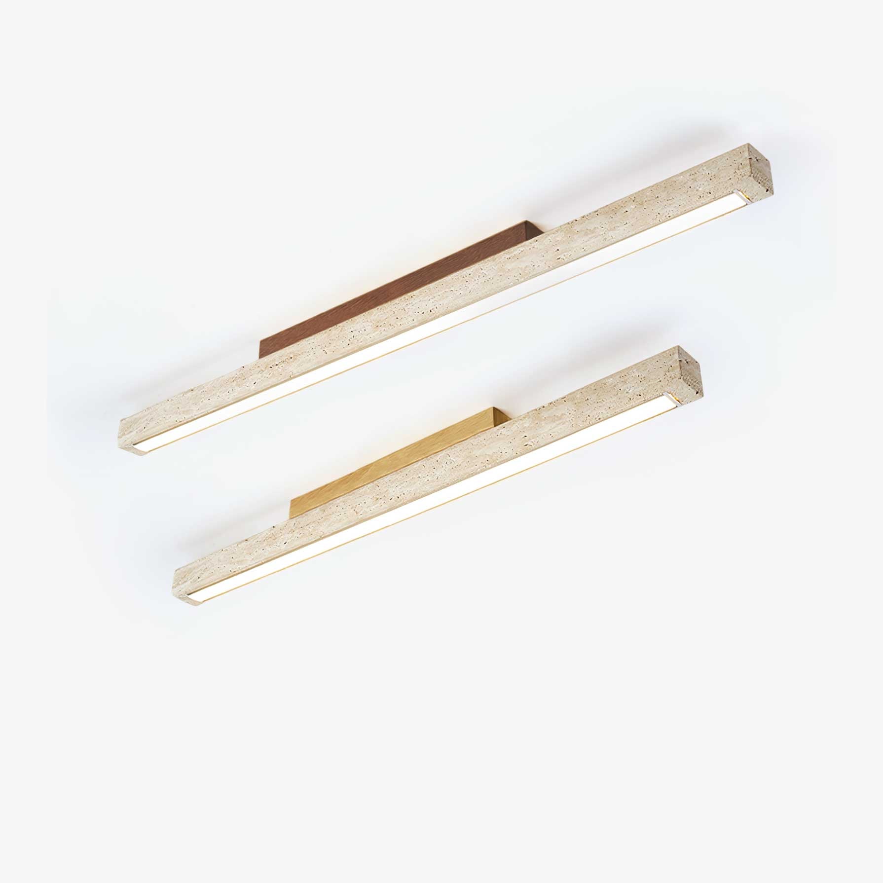 Orvenarae Minimalist Travertine Linear Ceiling Light - Neutralighting