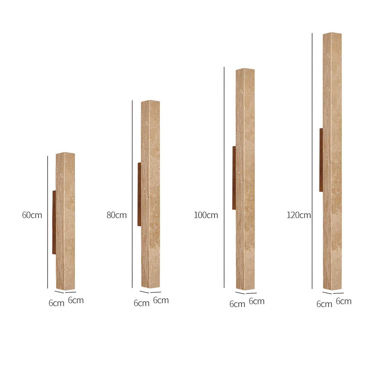 Cathais Minimalist Travertine Wall Light - Neutralighting