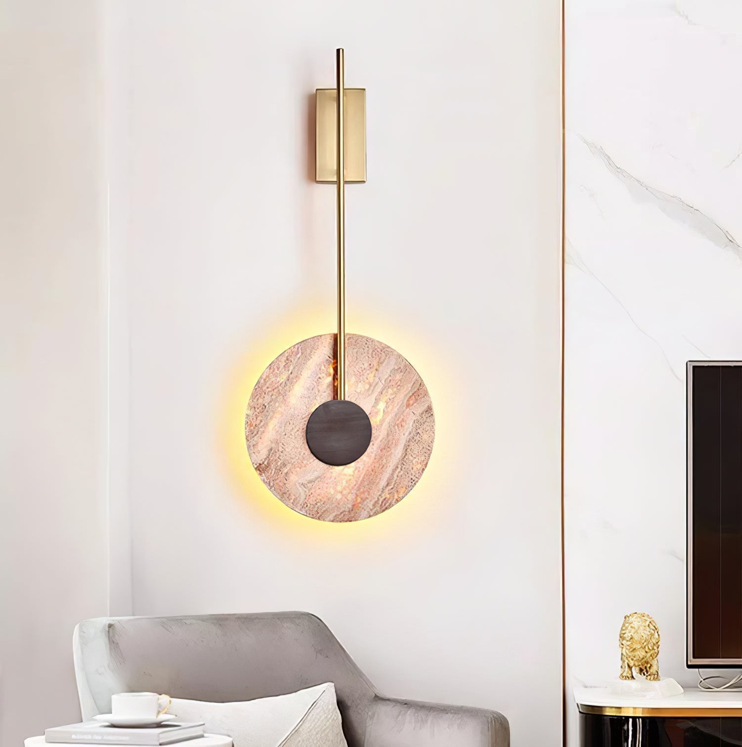 Visolia Travertine Wall Light - Neutralighting