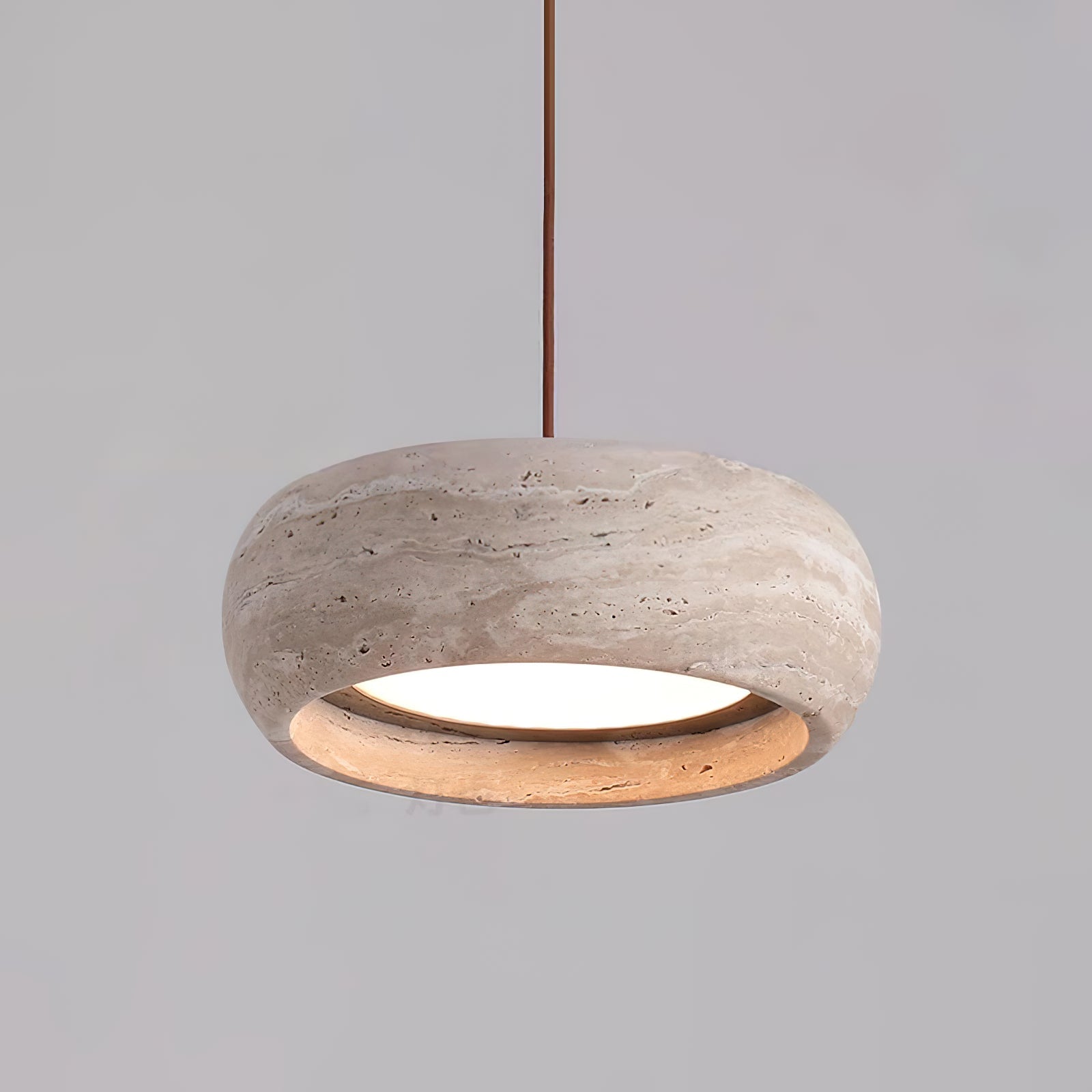 Ritta Donut-Shaped Pendant Lights Travertine - Neutralighting