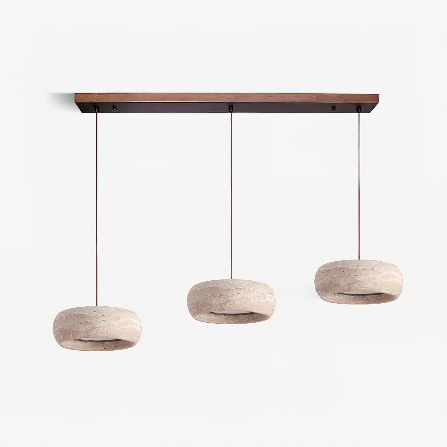 Ritta Donut-Shaped Pendant Lights Travertine - Neutralighting