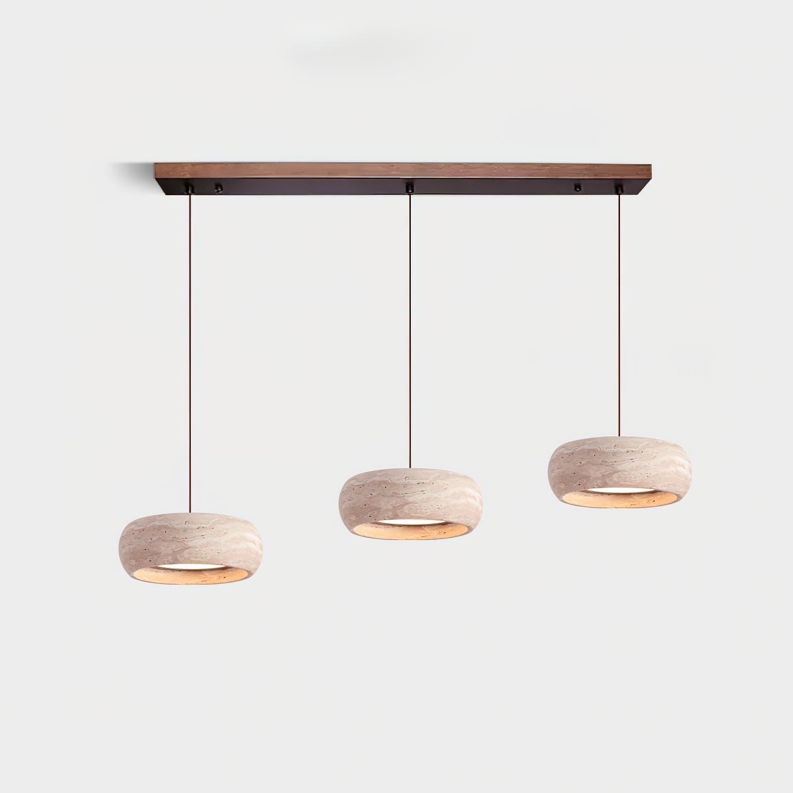 Ritta Donut-Shaped Pendant Lights Travertine - Neutralighting