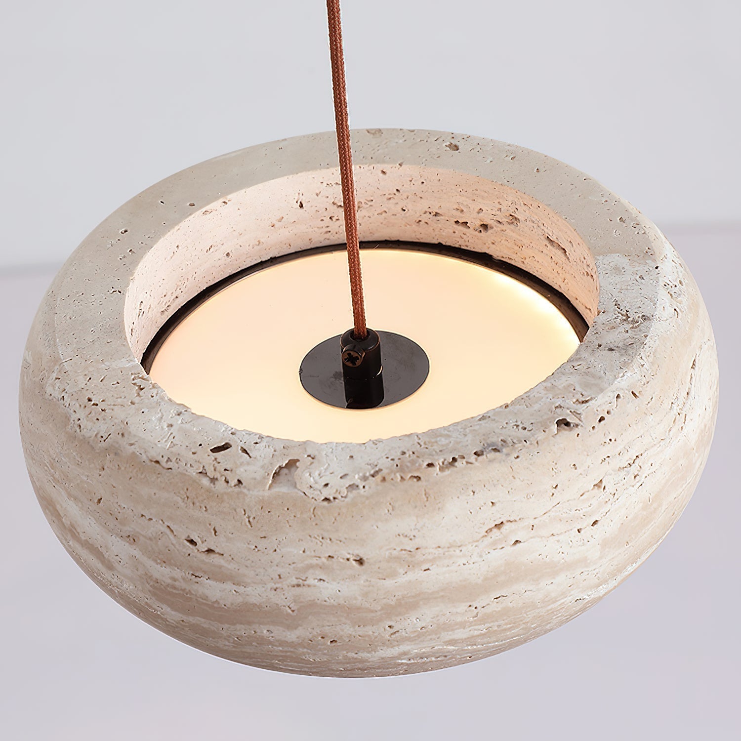 Ritta Donut-Shaped Pendant Lights Travertine - Neutralighting