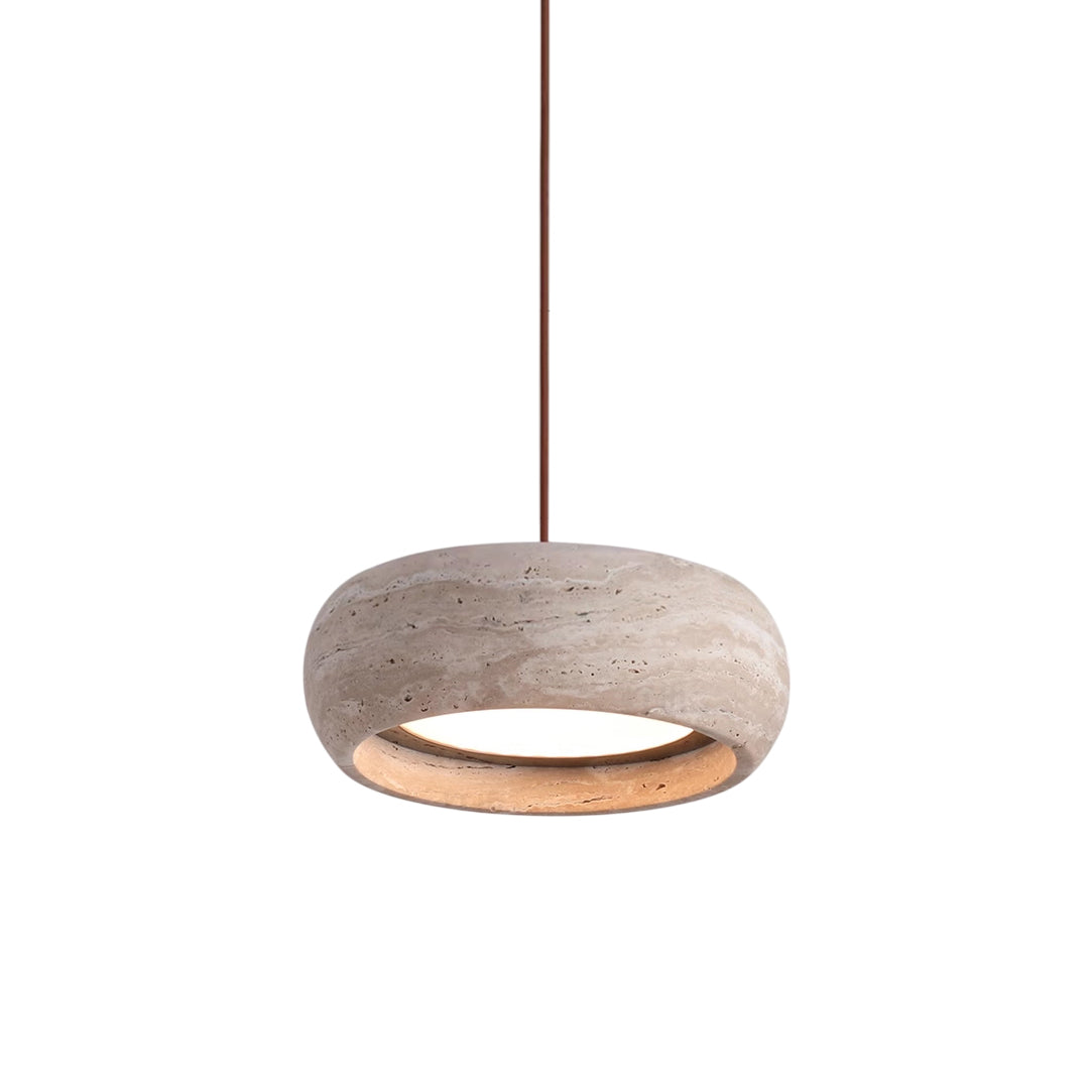 Ritta Donut-Shaped Pendant Lights Travertine - Neutralighting