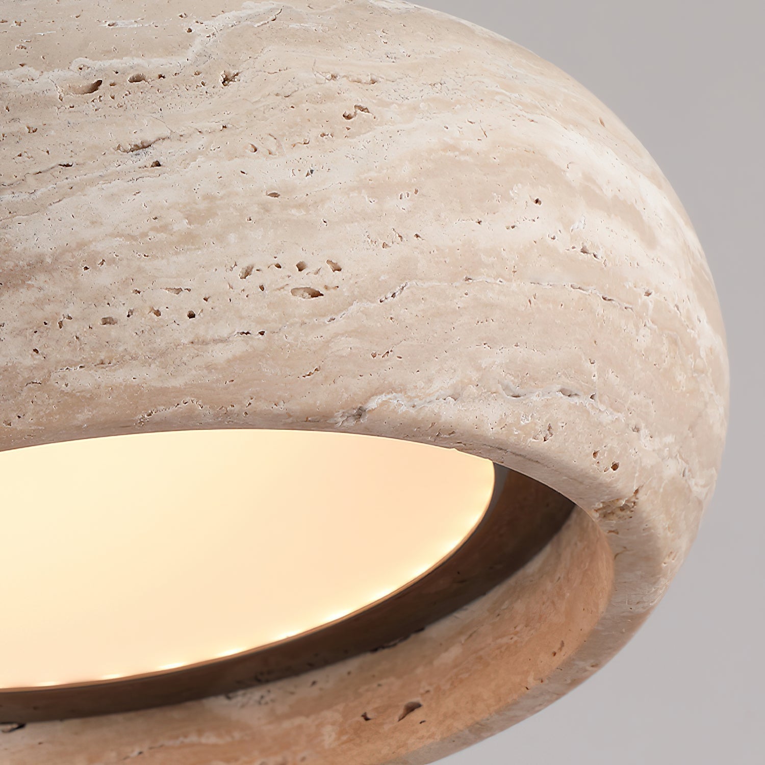 Ritta Donut-Shaped Pendant Lights Travertine - Neutralighting