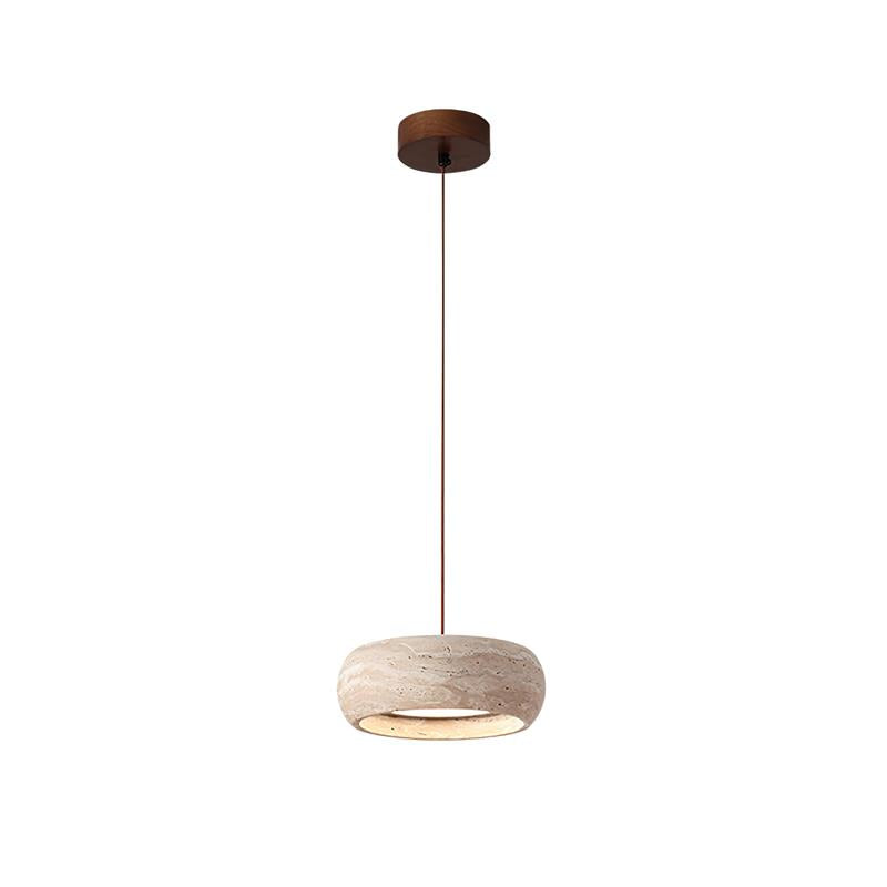 Ritta Donut-Shaped Pendant Lights Travertine - Neutralighting