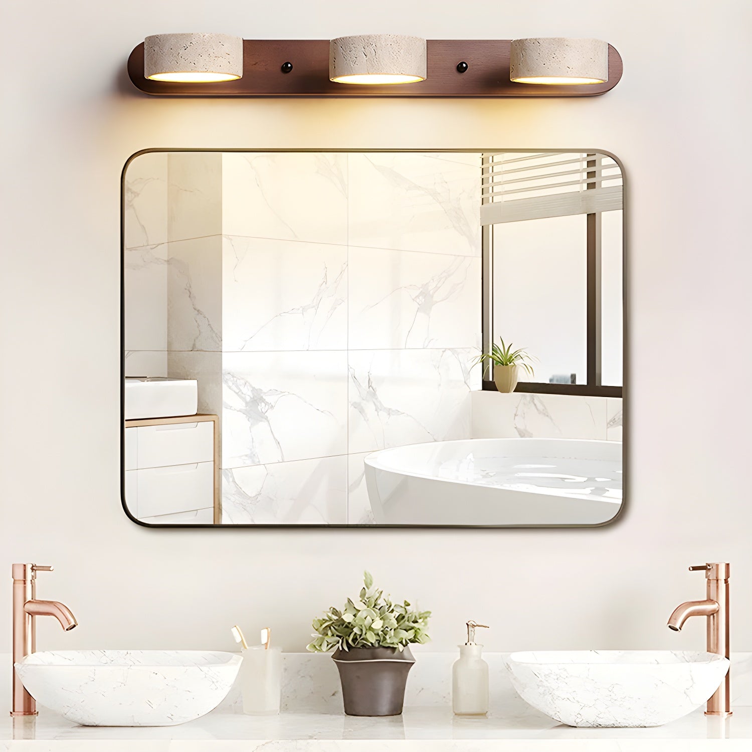 Tuelo Travertine Indoor Wall Light Neutral - Neutralighting