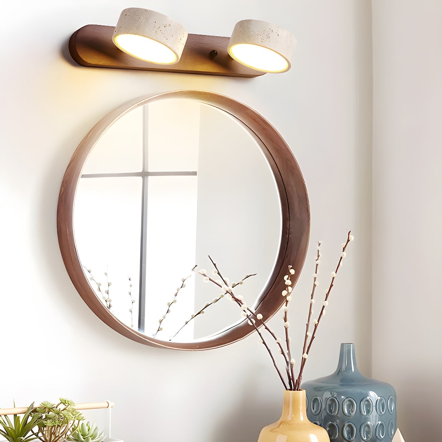 Tuelo Travertine Indoor Wall Light Neutral - Neutralighting