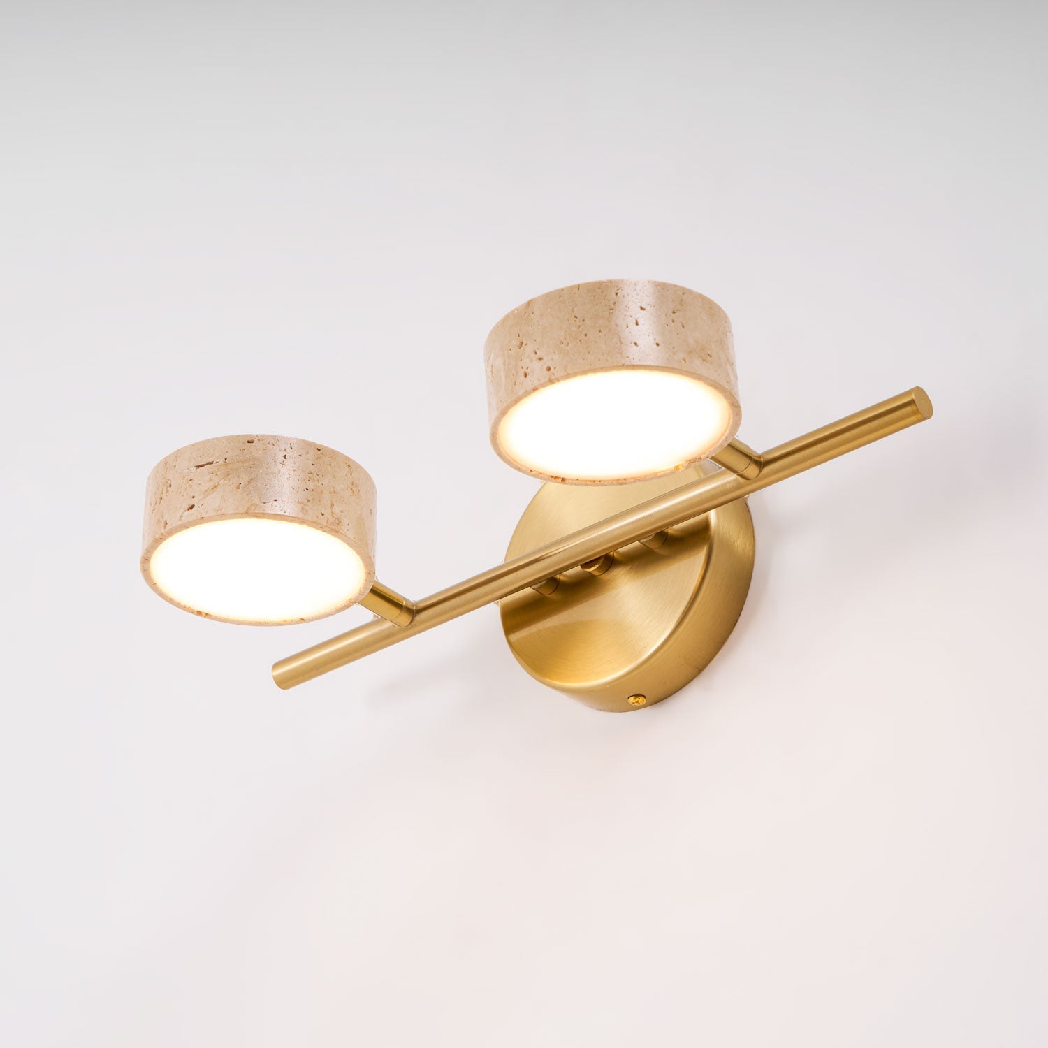 Ceshair Wall Light Multi Head Travertine Vanity Light - Neutralighting