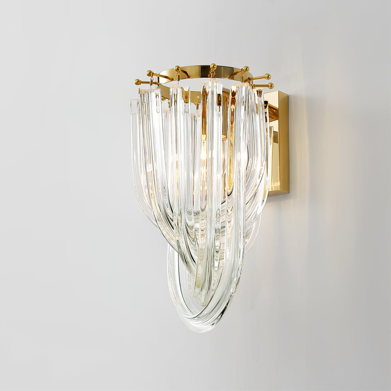 Aurora Wall Lamp Trevi Murano Glass Gold Modern Luxury